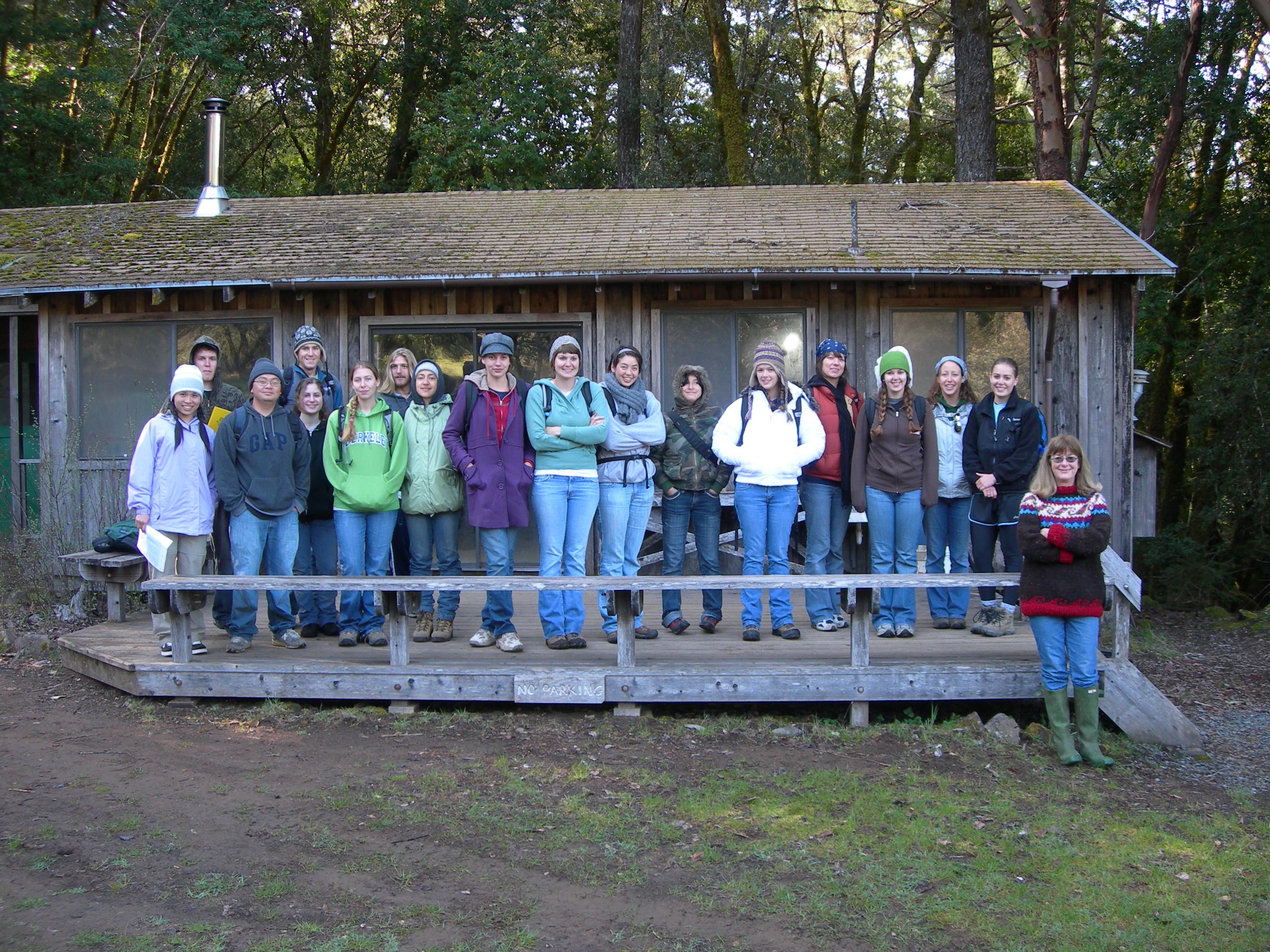 Ecosystem of California class on porch of the Fox Creek Pavillion picture